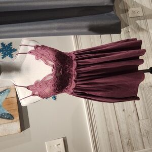 EUC Zenana Women's sz XL Lace Adjustable straps Mini Dress